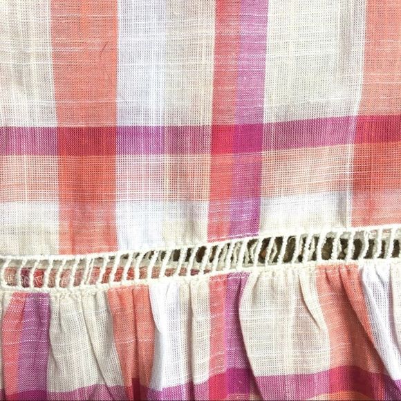 Bobeaux Plaid Peplum Bell Sleeve Shirt Tunic L - Picture 6 of 10